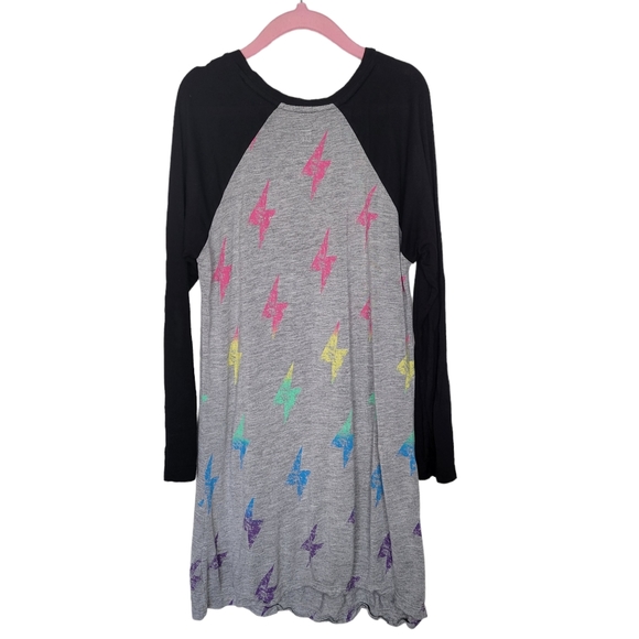 Flowers by Zoe (FBZ) Girls Grey /Black Dress with Multicolored Design size 7-8 - Picture 4 of 7